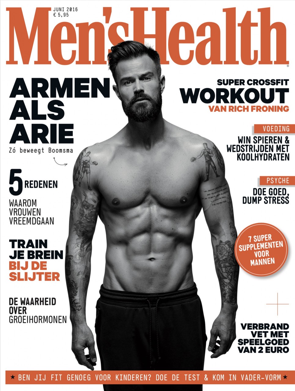 Men's Health Cover training Arie Boomsma