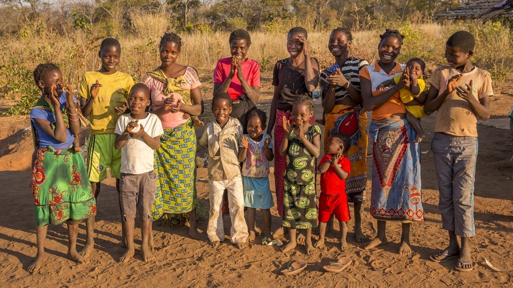 Laurinda and her family after her cataracts surgery. Photo courtesy of Sightsavers