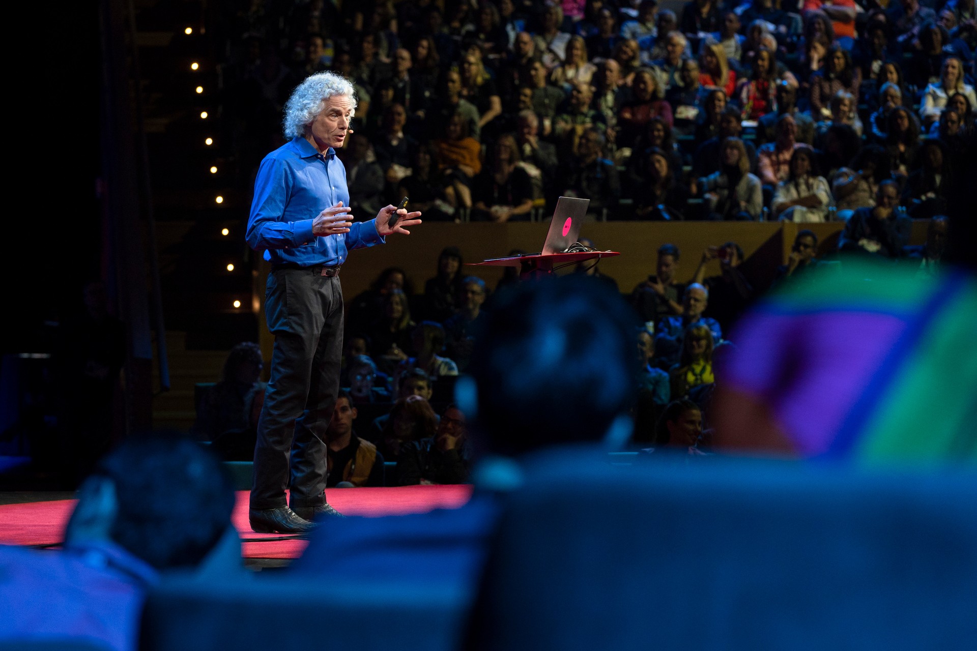 Steven Pinker speaks at TED2018 - The Age of Amazement, April 10 - 14, 2018, Vancouver, BC, Canada. Photo: Ryan Lash / TED